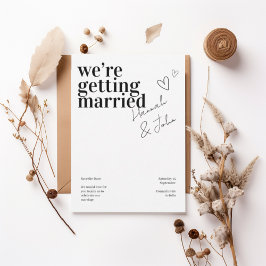 Convites Modern Minimalist “We’re Getting Married”