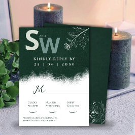 Convites Modern Nature-Inspired Botanical RSVP card