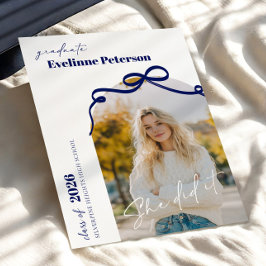 Convites Modern Navy 2026 Graduation Invitation