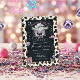 Convites Modern Neutral Chocolate Cow Print Aesthetic