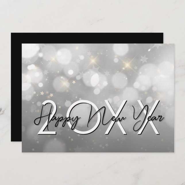 Convites Modern New Year's Eve Party (Frente/Verso)