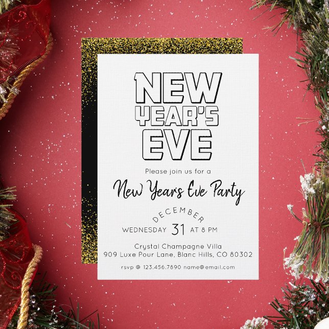 Convites Modern New Year's Eve Party  (Criador carregado)