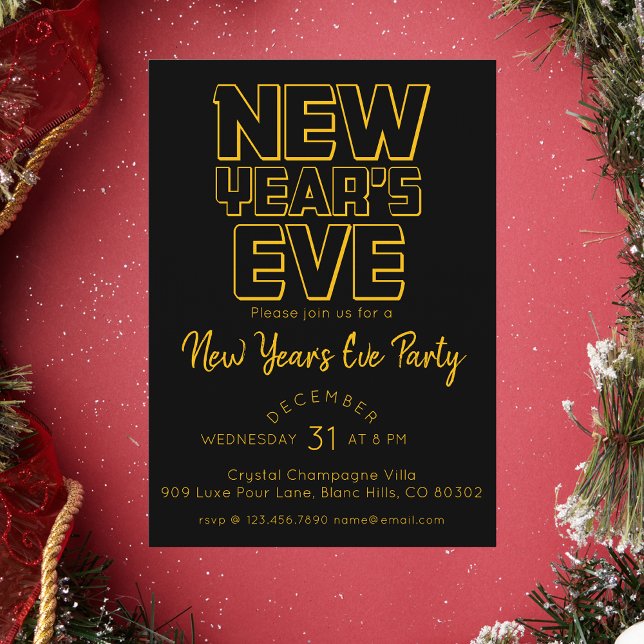 Convites Modern New Year's Eve Party  (Criador carregado)