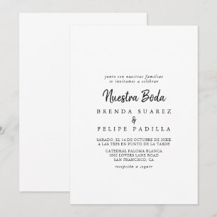 Convites Modern Nuestra Boda Wedding
