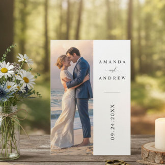 Convites Modern Personalized Photo Wedding Invitation