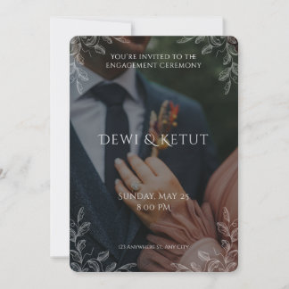 Convites Modern Photo Engagement Ceremony Invitation