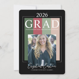 Convites Modern Photo Graduation Class of 2026