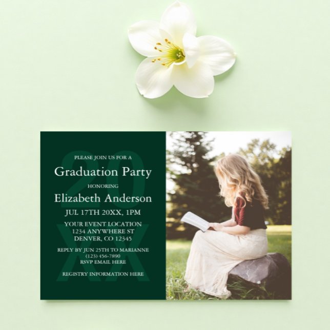 Convites Modern Photo Graduation Party (Criador carregado)