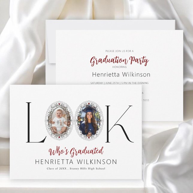 Convites Modern photo Graduation Party Invitation (Criador carregado)