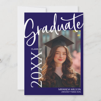 Convites Modern Photo Graduation Party Invite Announcement