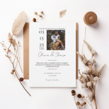 Modern Photo Wedding Invitation