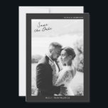 Convites Modern Photo Wedding Save the Date<br><div class="desc">Modern photo Save the Date card designed for a timeless wedding celebration. This elegant minimalist announcement features a stylish photo layout and contemporary typography, perfect for the modern bride planning a chic spring or summer wedding. Style it with handmade envelopes, soft neutral décor, and classic calligraphy for a refined wedding...</div>
