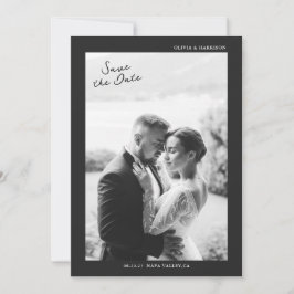 Convites Modern Photo Wedding Save the Date