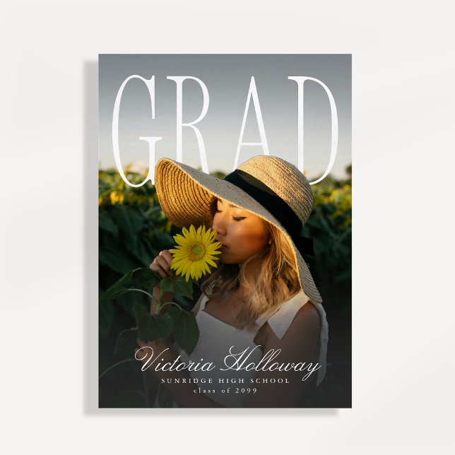 Convites Modern PhotoPop Effect Graduation Party Invitation (Criador carregado)