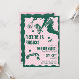 Convites Modern Pickleball & Prosecco Bachelorette Weekend