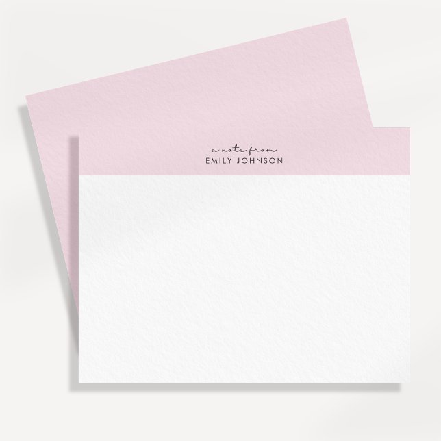 Convites Modern pink and white a note from flat card (Criador carregado)