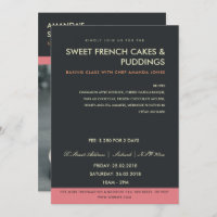 MODERN PINK BLACK PHOTO WORKSHOP INVITE MODELO