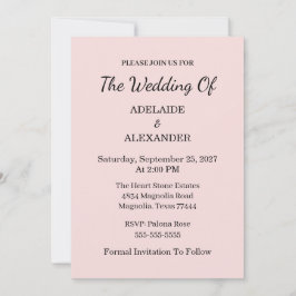 Convites Modern Pink Blush Wedding Save The Date