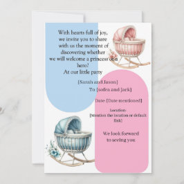 Convites Modern Pregnancy Announcement Card - Bilingual Ara