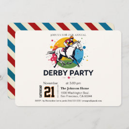 Convites Modern Race Horse Derby Party Equestrian