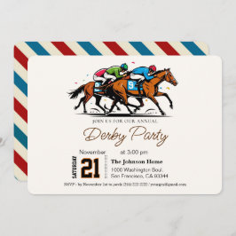 Convites Modern Race Horse Derby Party Equestrian