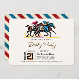 Convites Modern Race Horse Derby Party Equestrian