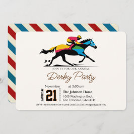 Convites Modern Race Horse Derby Party Equestrian