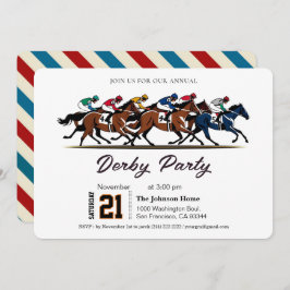 Convites Modern Race Horse Derby Party Equestrian