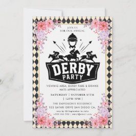 Convites Modern Race Horse Derby Party Equestrian Invitatio