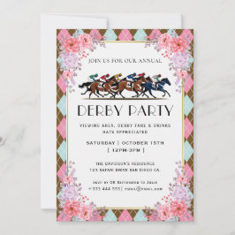 Convites Modern Race Horse Derby Party Equestrian Invitatio