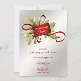 Convites Modern Red Christmas Holiday Party Invitation