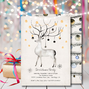 Convites Modern Reindeer organiza o Natal
