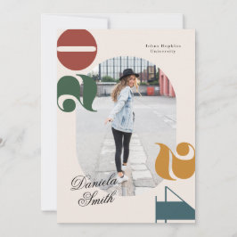 Convites Modern Retro & Bold Class of 2024 Graduation