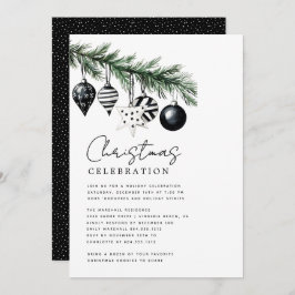 Convites Modern Rustic Nature Christmas Party Invitation