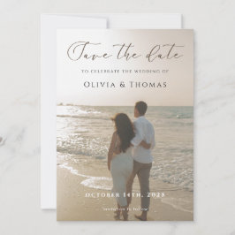 Convites Modern Save The Date Card | Minimalist Photo