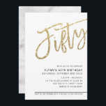 Convites MODERN SCRIPT 50.º aniversário cinquenta brilho de<br><div class="desc">por kat massard >> https://linktr.ee/simplysweetpaperie <<<< Uma tendência, design de convite com letra de mão para o seu 50º ANIVERSÁRIO - Tenho a maioria das idades disponíveis na DICA da loja: 1. Para alterar/mover gráficos e fontes e adicionar mais texto - pressione o botão "personalizar". - - - - -...</div>