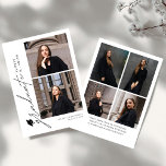 Convites Modern Script 6 Photos Graduation Announcement<br><div class="desc">Celebrate your graduate’s milestone with this Modern Script 6 Photos Graduation Announcement, designed to beautifully showcase seven favorite photos in a clean, modern layout. Featuring elegant flowing script paired with minimalist typography, this personalized announcement highlights special memories while sharing the exciting news with family and friends. Perfect for high school...</div>