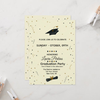 Convites Modern Script Graduate Invitation