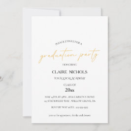 Convites Modern Script Graduation Party Invitation