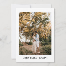 Convites Modern Script Photo Wedding Save The Date