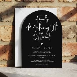 Convites Modern Script Typography | Joyful Arch Wedding
