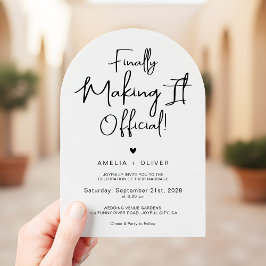 Convites Modern Script Typography | Joyful Arch Wedding