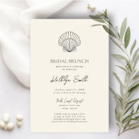 Modern Shell Beach Ocean Wedd Brunch