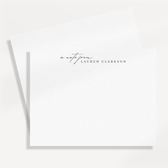 Convites Modern Signature Style Note Card (Criador carregado)