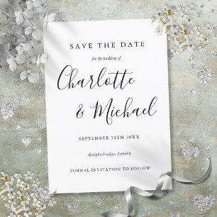 Convites Modern Signature Wedding Save the Date