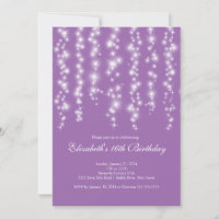 Modern Sparkle Purple Sweet Sessenta Festas de ani