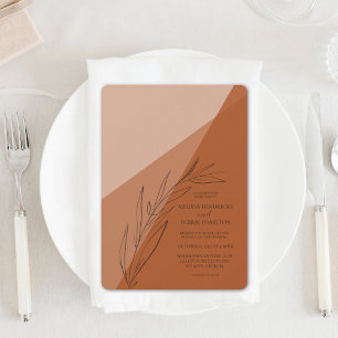Convites Modern Terra Cotta Wedding