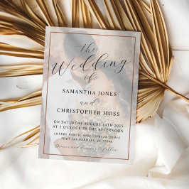 Convites Modern Terracotta Full Photo Wedding Invitation
