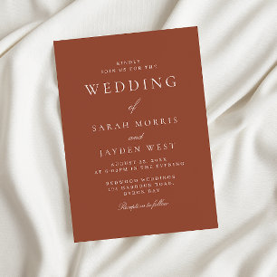 Convites Modern Terracotta Summer Boho Wedding