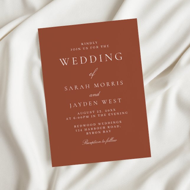 Convites Modern Terracotta Summer Boho Wedding (Criador carregado)